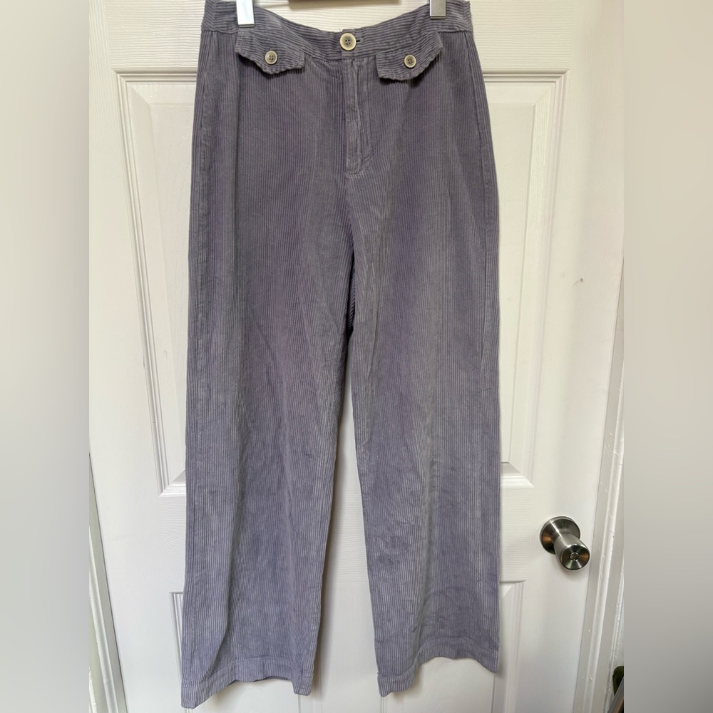 Paloma Wool Purple Corduroy Wide-Leg Pants